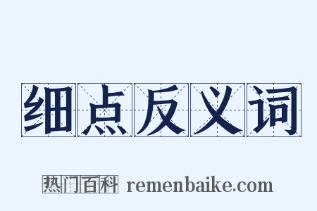细点反义词是什么意思的图片